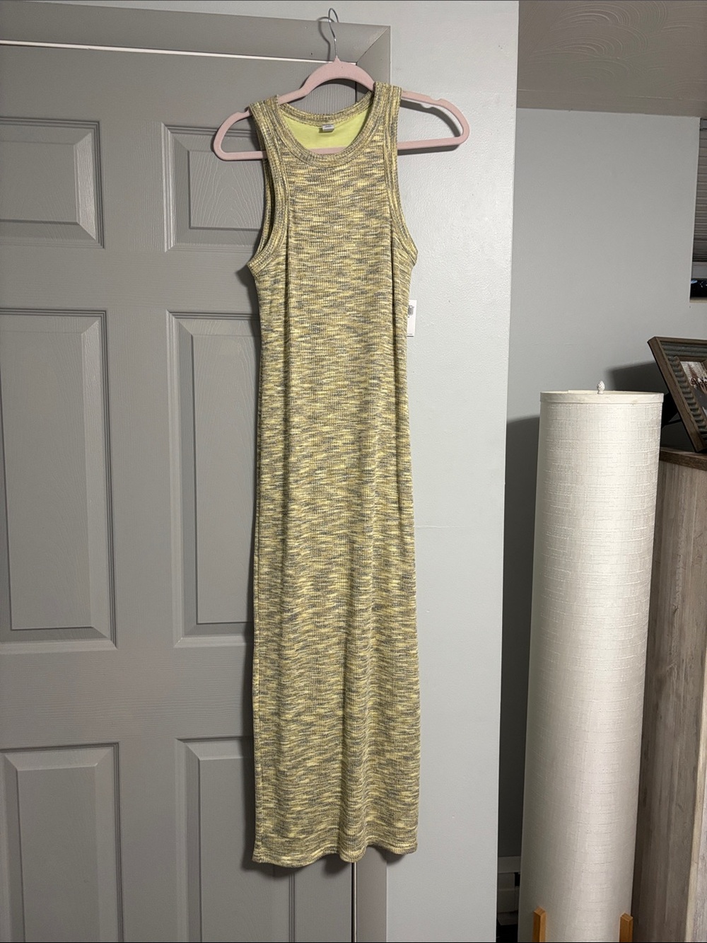 Old Navy Yellow Heathered Maxi Dress